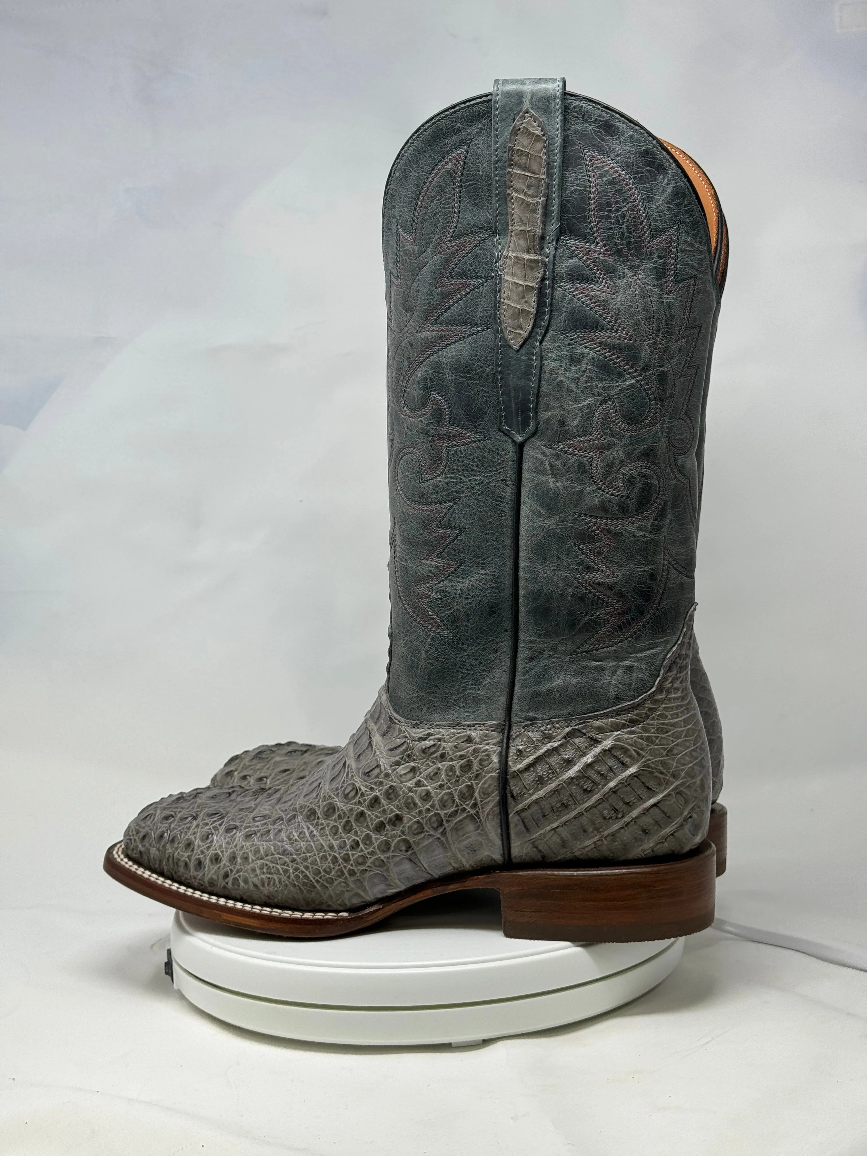 DJ2058 | Don Juan Boots Men's Caiman Hornback Dark Grey H Toe P