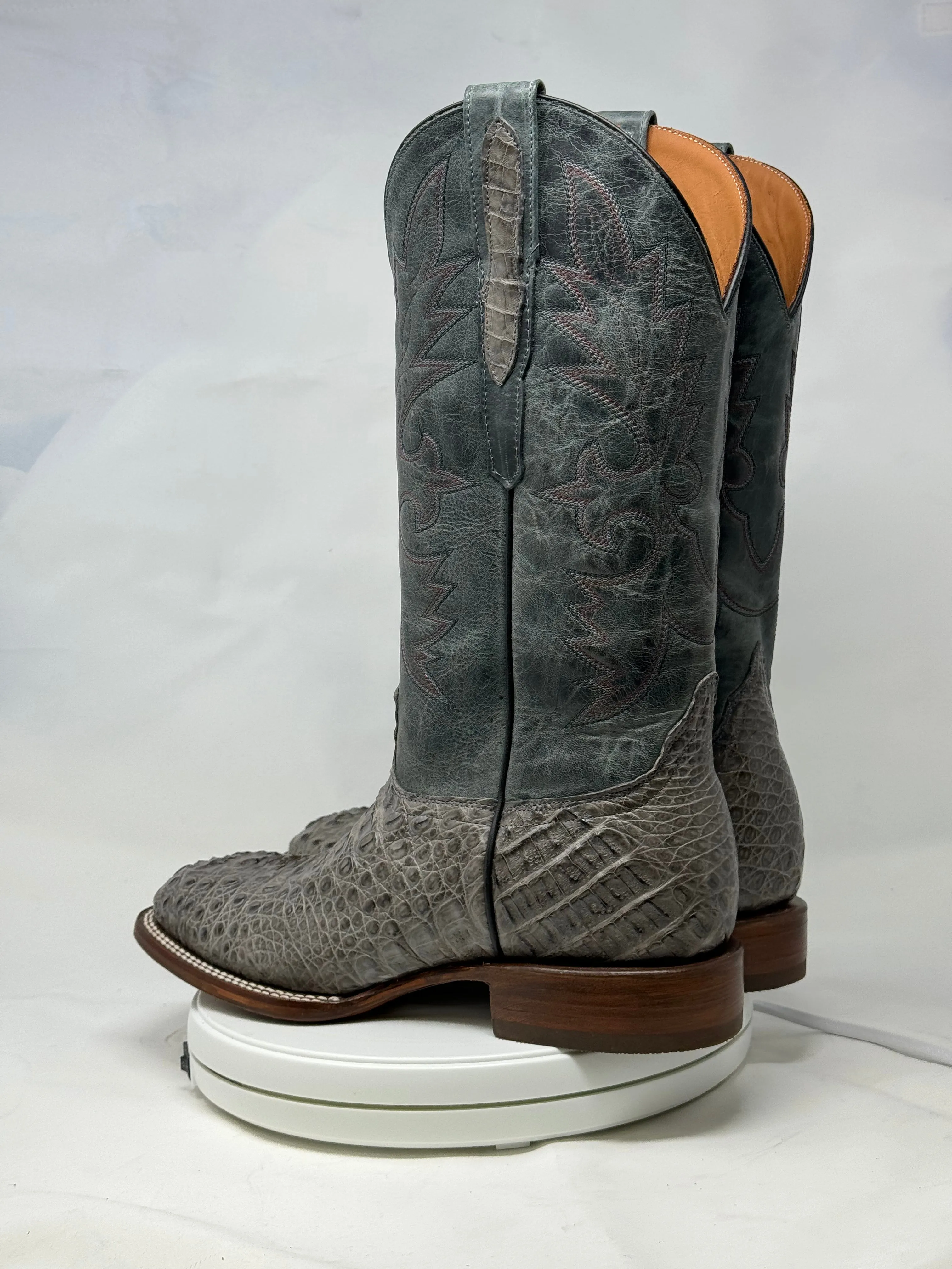 DJ2058 | Don Juan Boots Men's Caiman Hornback Dark Grey H Toe P