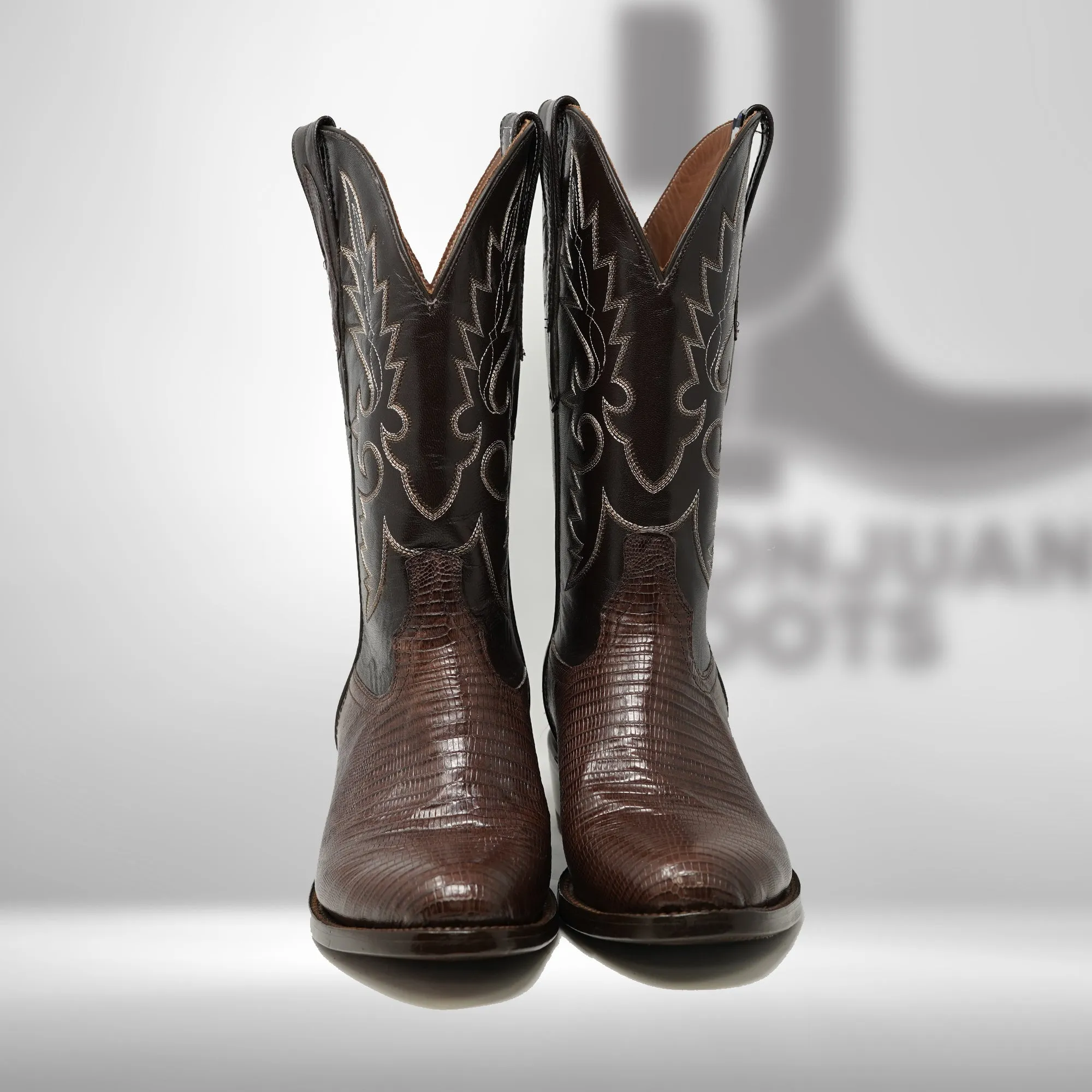 DJ5008 | Don Juan Boots Men's Lizard Chocolate R Toe