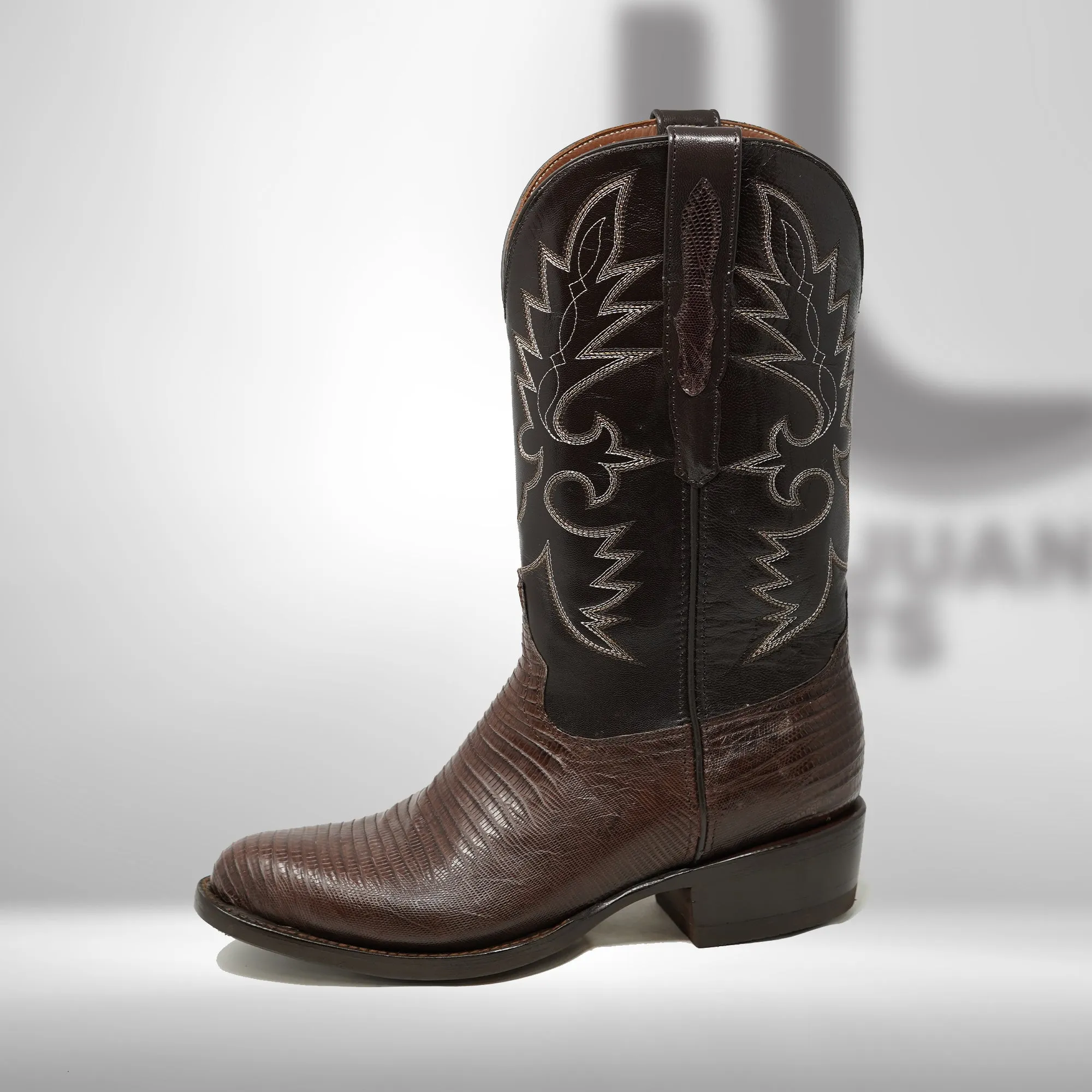 DJ5008 | Don Juan Boots Men's Lizard Chocolate R Toe