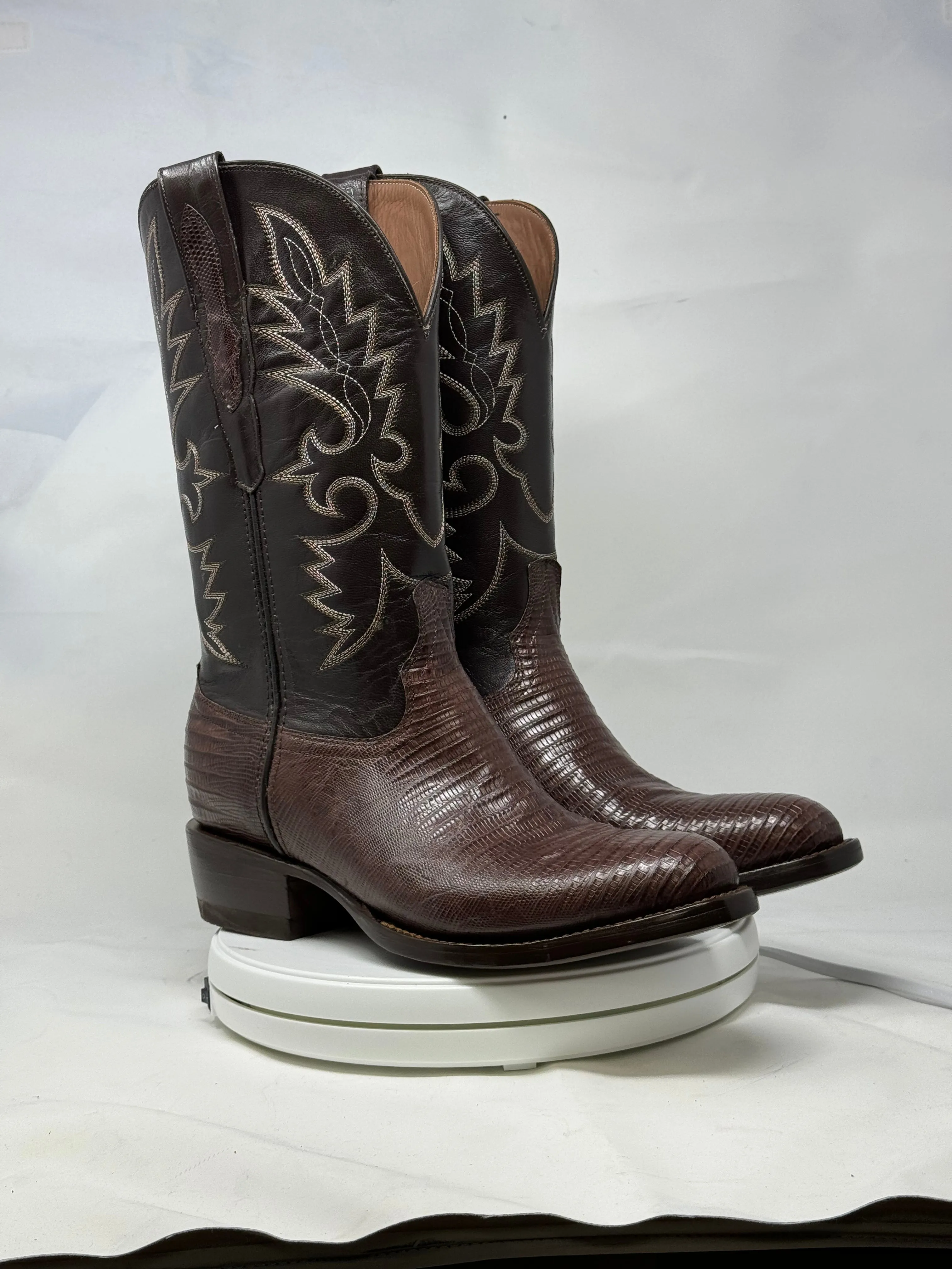 DJ5008 | Don Juan Boots Men's Lizard Chocolate R Toe