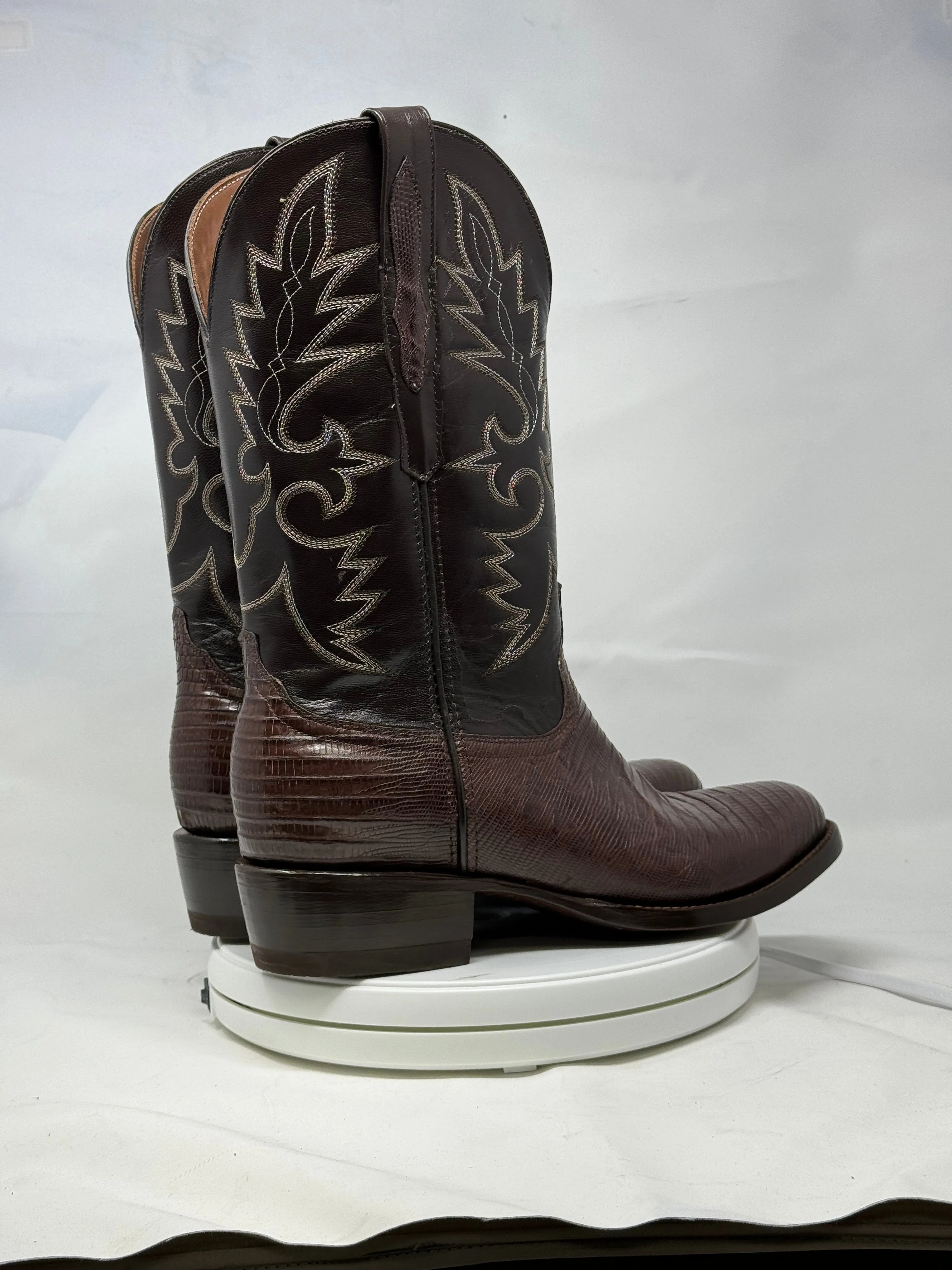 DJ5008 | Don Juan Boots Men's Lizard Chocolate R Toe