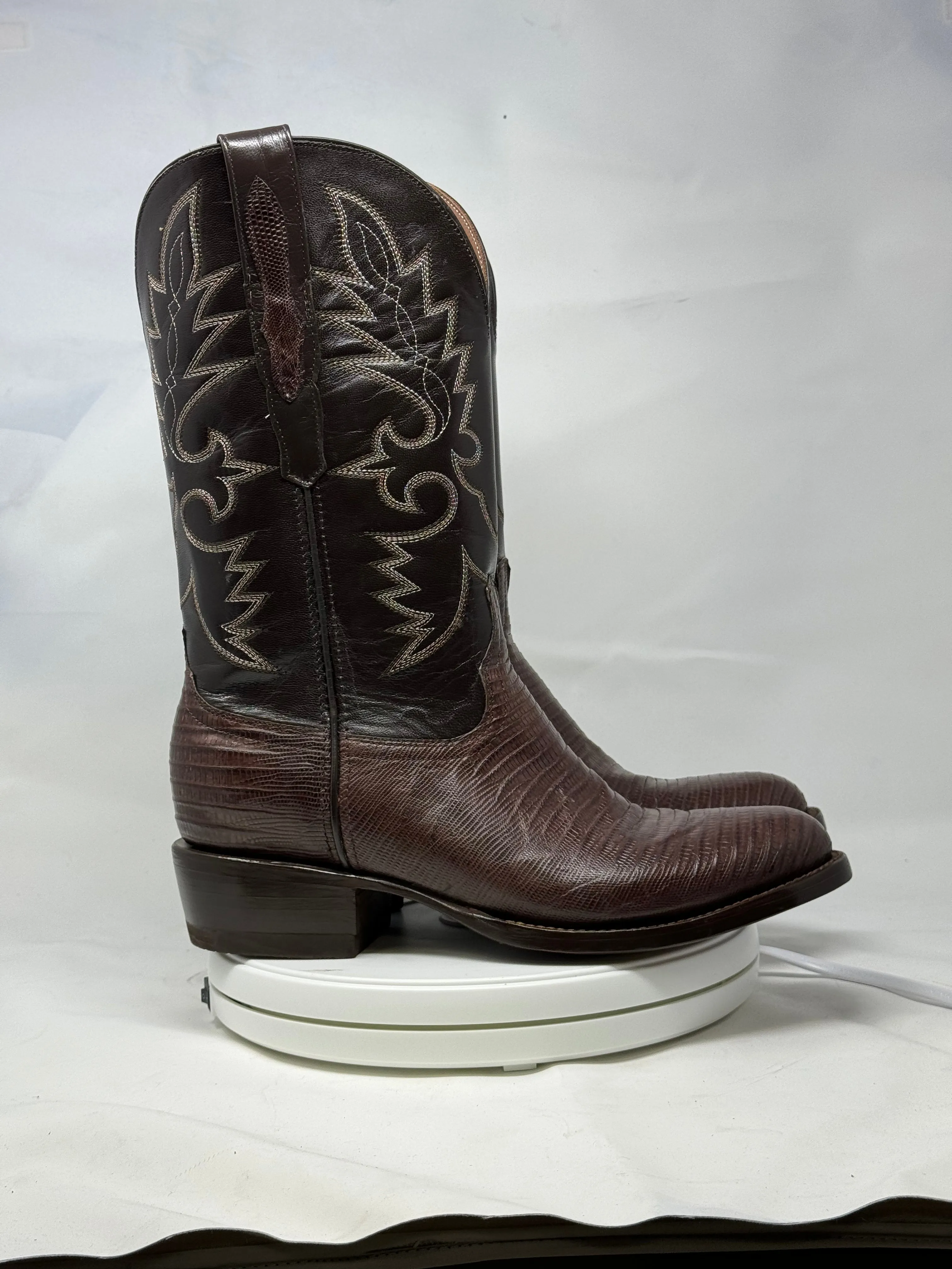 DJ5008 | Don Juan Boots Men's Lizard Chocolate R Toe