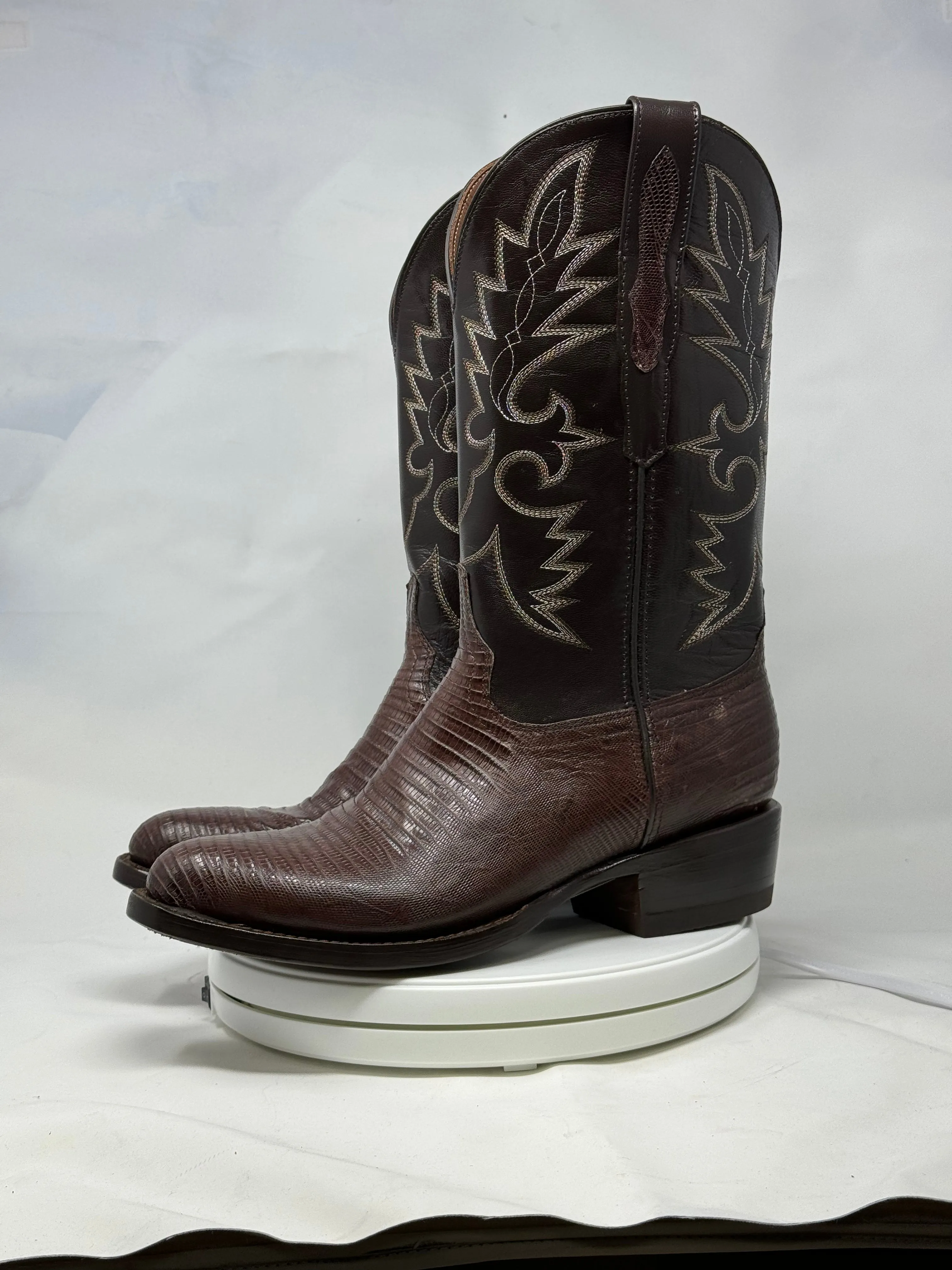 DJ5008 | Don Juan Boots Men's Lizard Chocolate R Toe