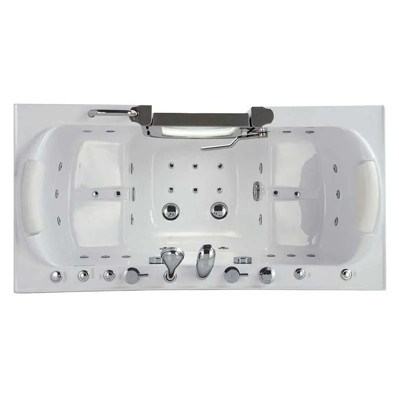 Ella's Bubbles 93085 Companion Dual Massage Acrylic Walk-In Tub With Center Door - 2 Seater