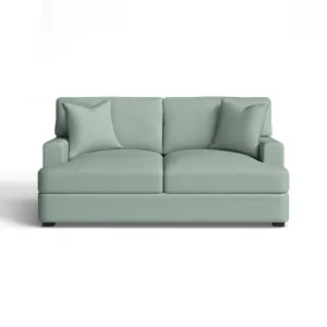 Emilio 65" Recessed Arm Loveseat With Reversible Cushions Wayfair Custom Upholstery™ Fabric: Bayou Spray Canvas