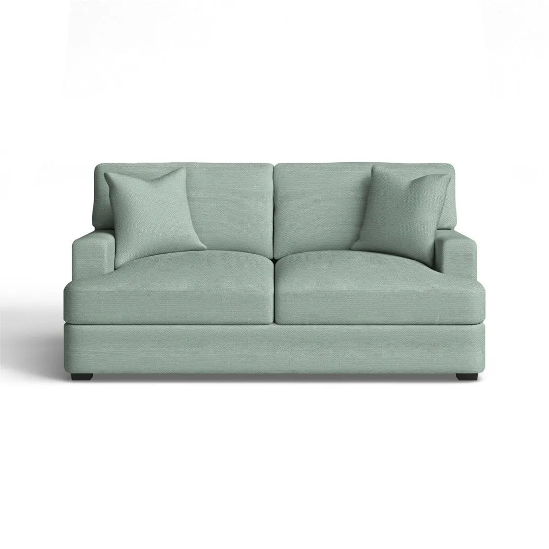 Emilio 65" Recessed Arm Loveseat With Reversible Cushions Wayfair Custom Upholstery™ Fabric: Bayou Spray Canvas