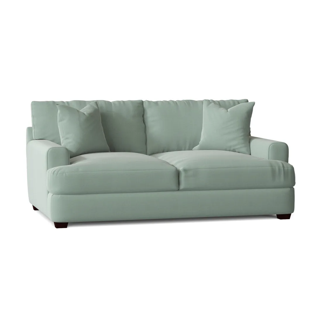Emilio 65" Recessed Arm Loveseat With Reversible Cushions Wayfair Custom Upholstery™ Fabric: Bayou Spray Canvas