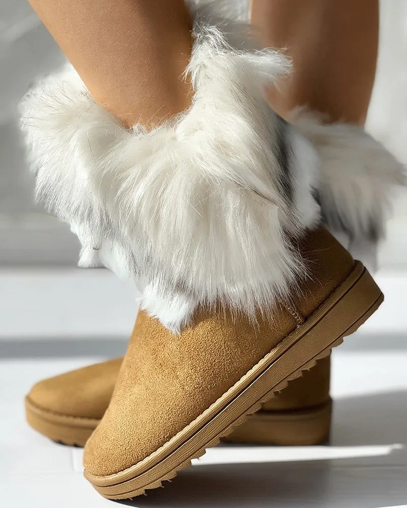 Faux Fur Lined Snow Boots