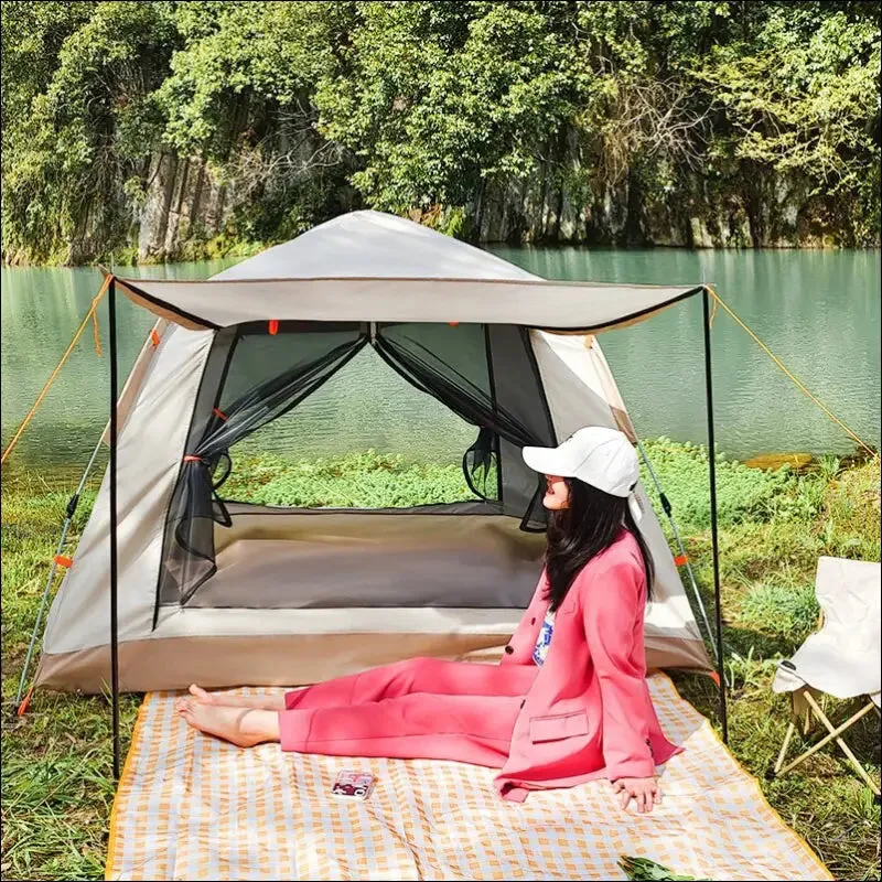 Fully automatic speed beach camping tent rain proof multi person camping