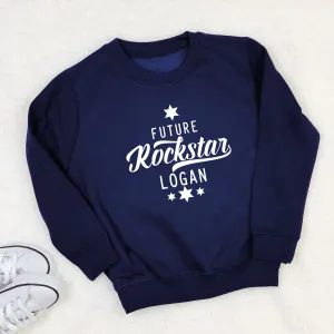 Future Rockstar Personalised Kids Sweatshirt With Stars