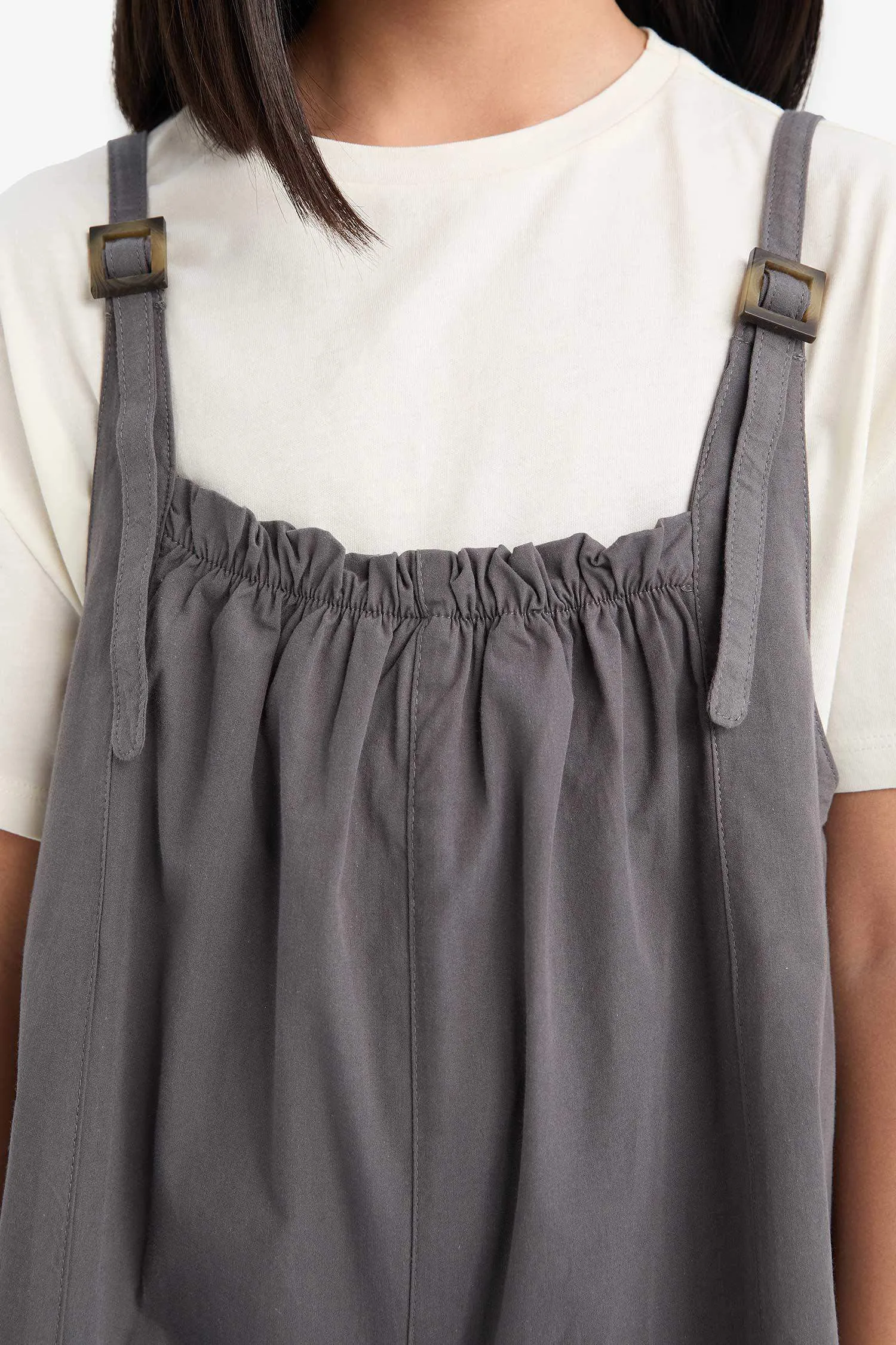Girl Poplin Jumpsuit