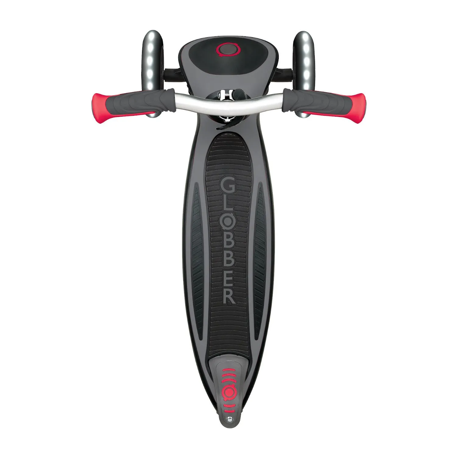 Globber Master Lights 3-Wheels Kids Scooter – Black/Red