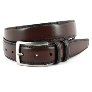 Hand Stained Italian Kipskin Belt - Espresso Brown