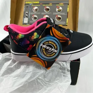 Heelys - Girl's Pro 20 X2 Black/Rainbow Skate Sneaker - Size 6 Big Kid