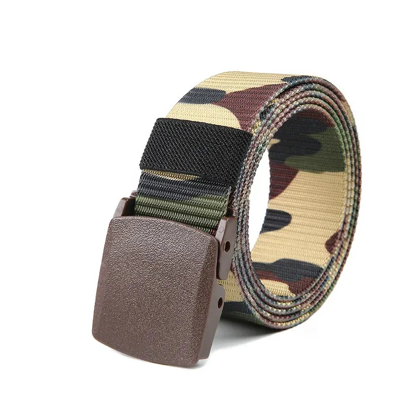 High Quality Men's Nylon Canvas Belt - Automatic Buckle Outdoor Belt