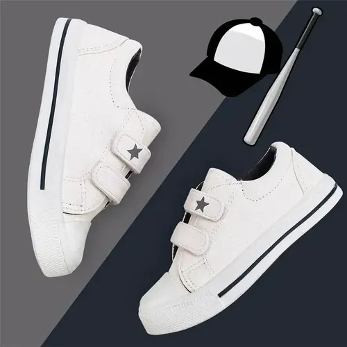 Kids Boy Girl Sneakers  PU Shoes Solid Navy - KKOMFORME
