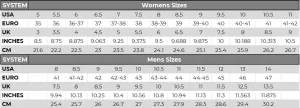 LANE BOOT SIZE GUIDE