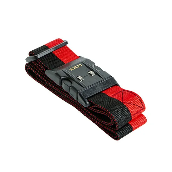 Lockable Luggage Strap (Red & Black)