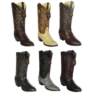 Los Altos Caiman Crocodile Belly Round Toe Boots