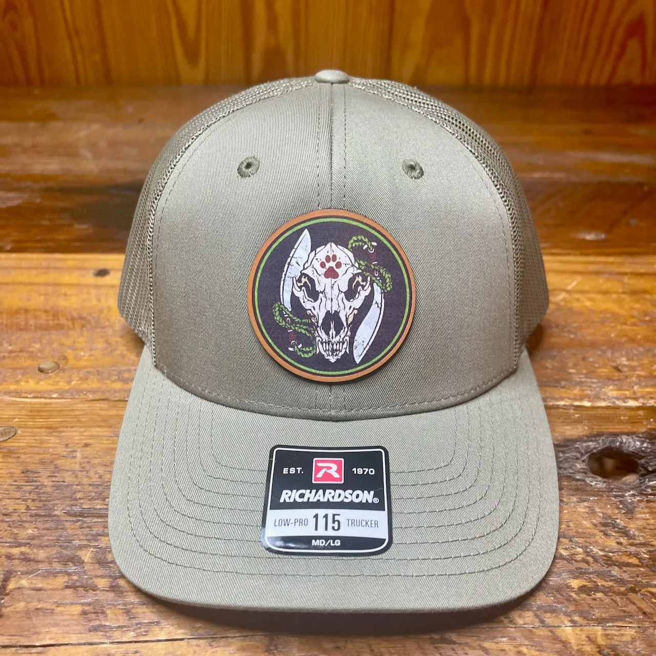 Low Profile Trucker Cap Wolf Skull Logo