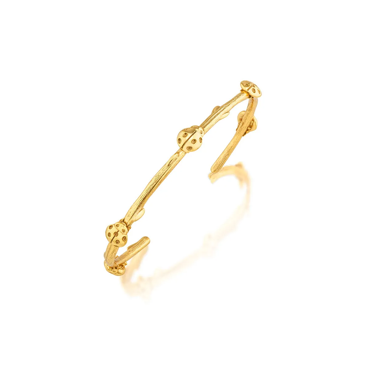 Meadow Ladybug Petite Cuff - Gold