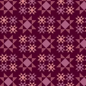 Meadow Walk Sawtooth Star Raspberry Purple Fabric 1338-P