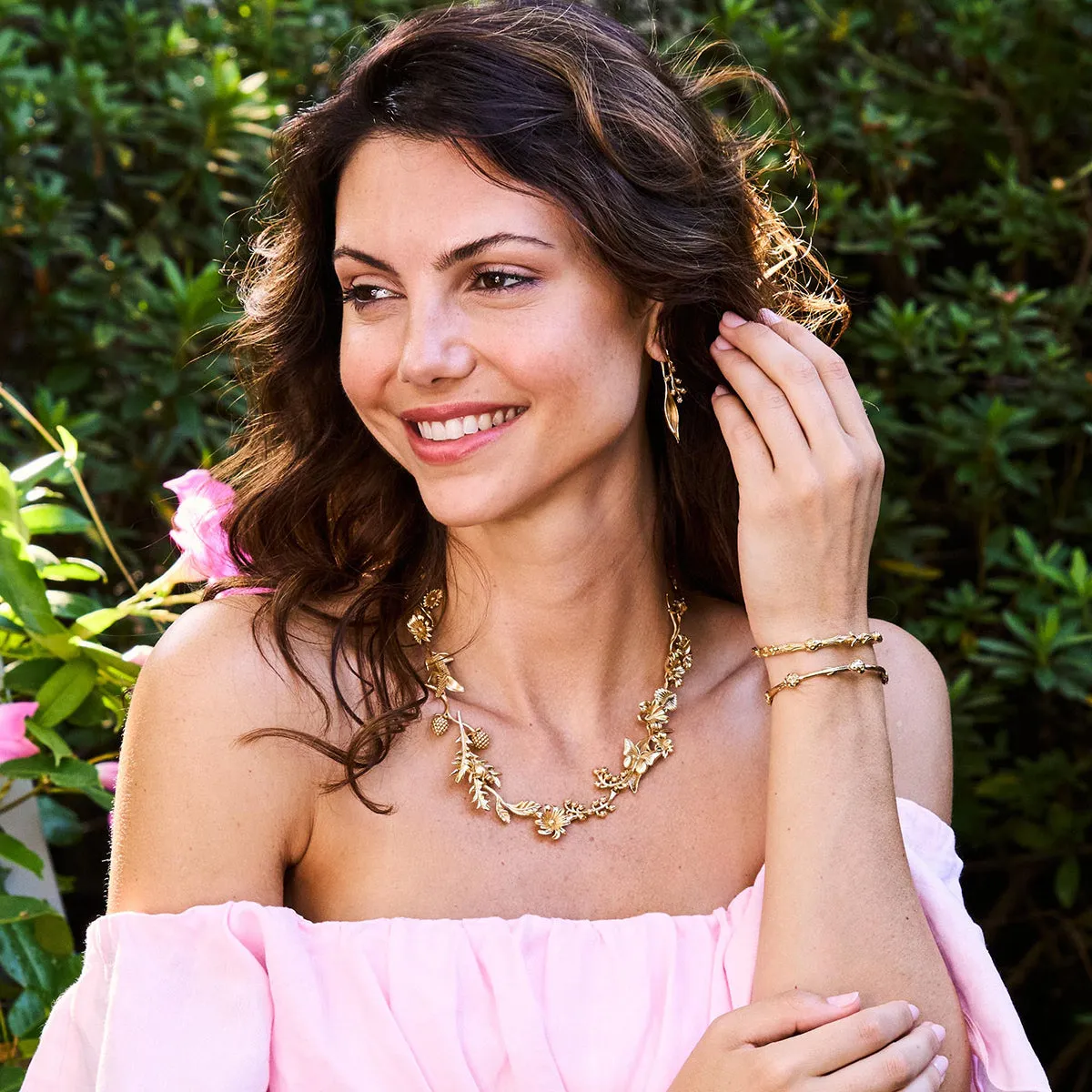 Meadow Wildflower Cuff - Gold