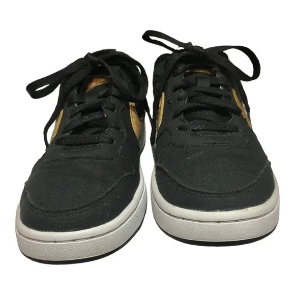 NIKE Court Borough Low 2 Canvas Black Cork DC7949-001 Size Women 6.5/Youth 5