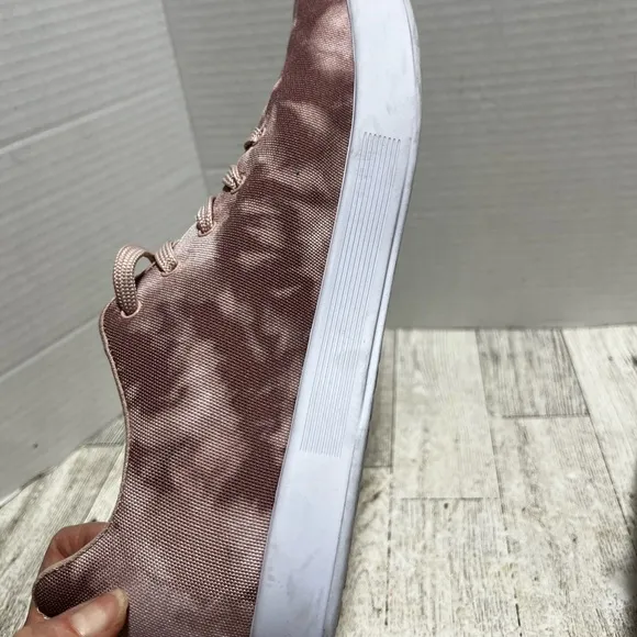NOBULL tie dye pink canvas trainer low 9.5