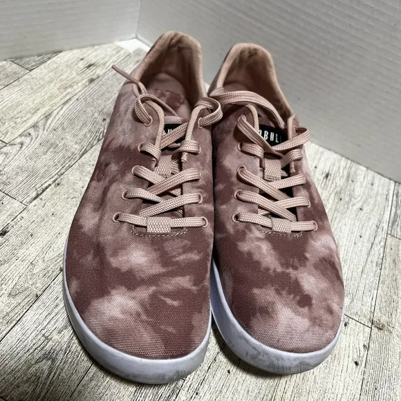 NOBULL tie dye pink canvas trainer low 9.5