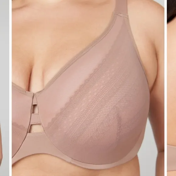 NWT Low Profile Illusion Lace Minimizer Bra
