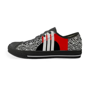 Origen Destination |Symbol-inspired Unisex Black Low Top Canvas Shoes
