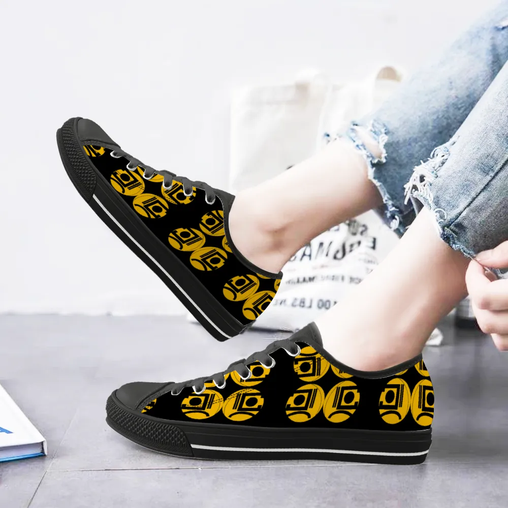 Origen Destination Unisex Black Low Top Canvas Shoes