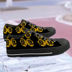 Origen Destination Unisex Black Low Top Canvas Shoes