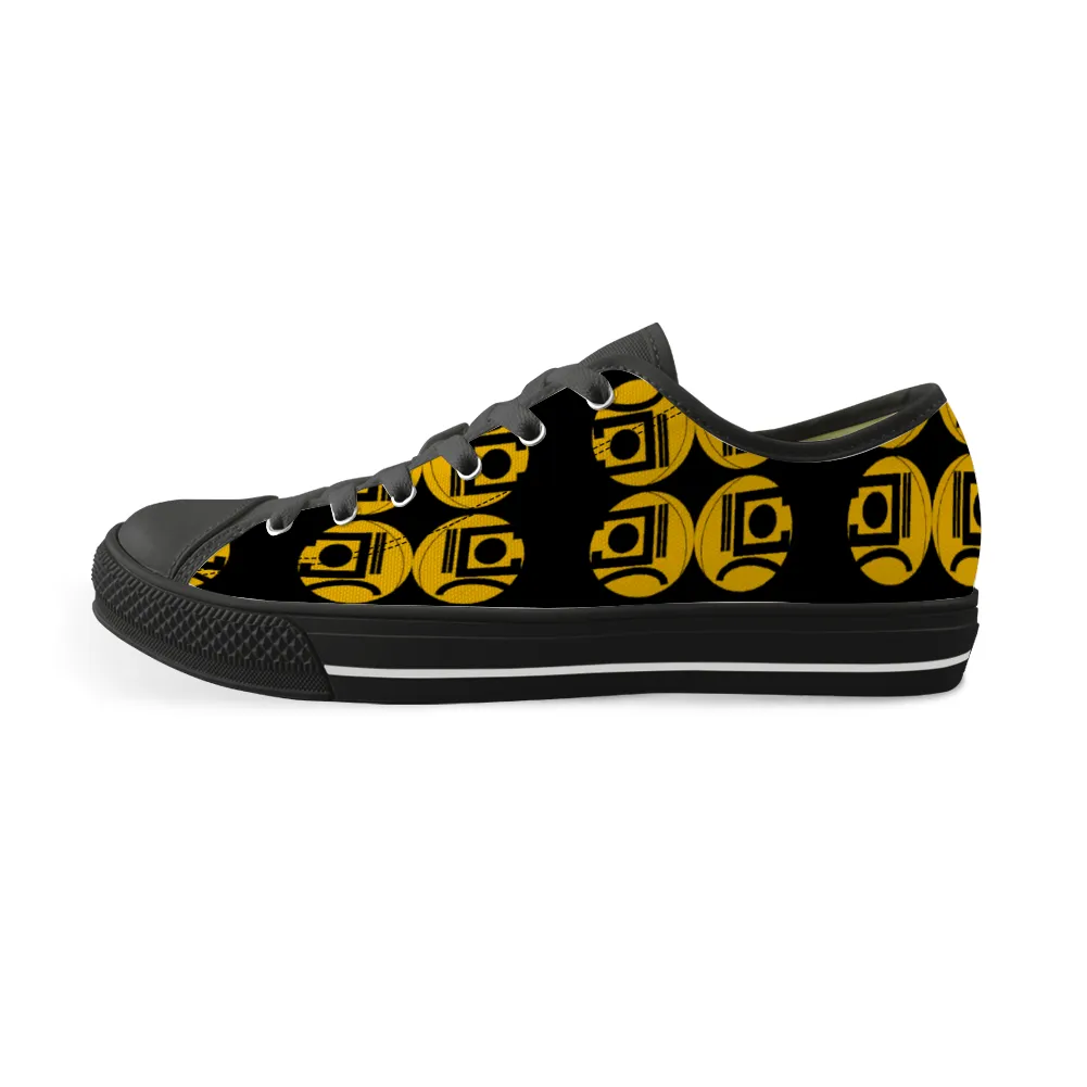 Origen Destination Unisex Black Low Top Canvas Shoes