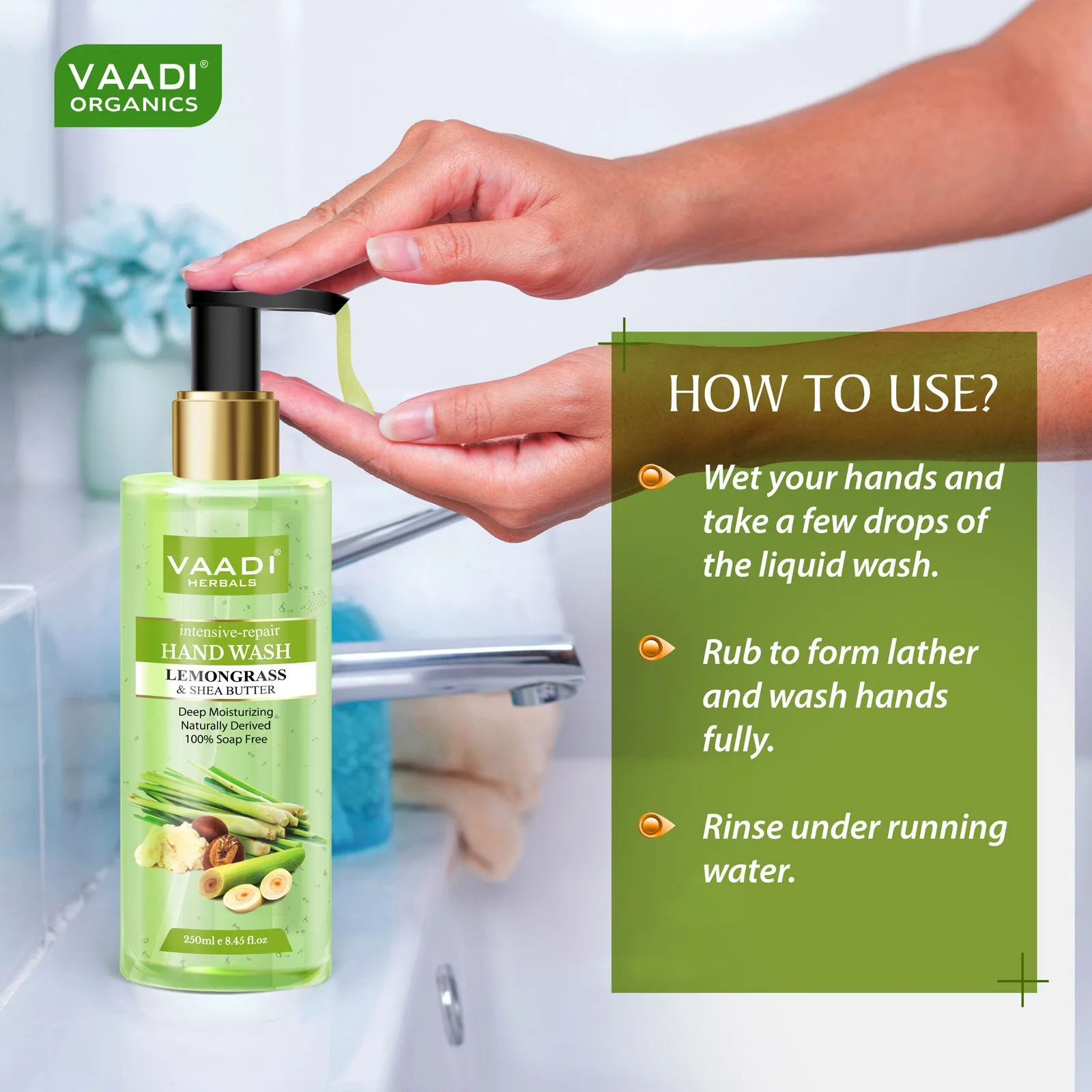 Pack of 3 Intensive-Repair Lemongrass & Shea Butter Hand Wash (250 ml x 3)
