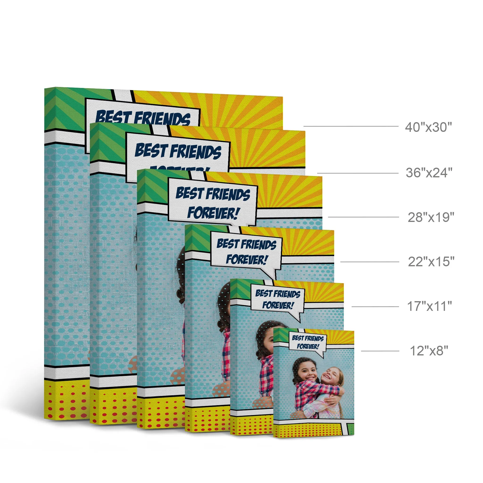Personalized Gift Wall Art Pop Art Custom Photo Collage with Customized Speech Bubble