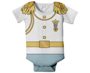 Prince Charming Baby Bodysuit, Personalized Prince Charming Birthday Outfit, White Jacket Prince Baby Outfit, Baby Prince Charming Shirt