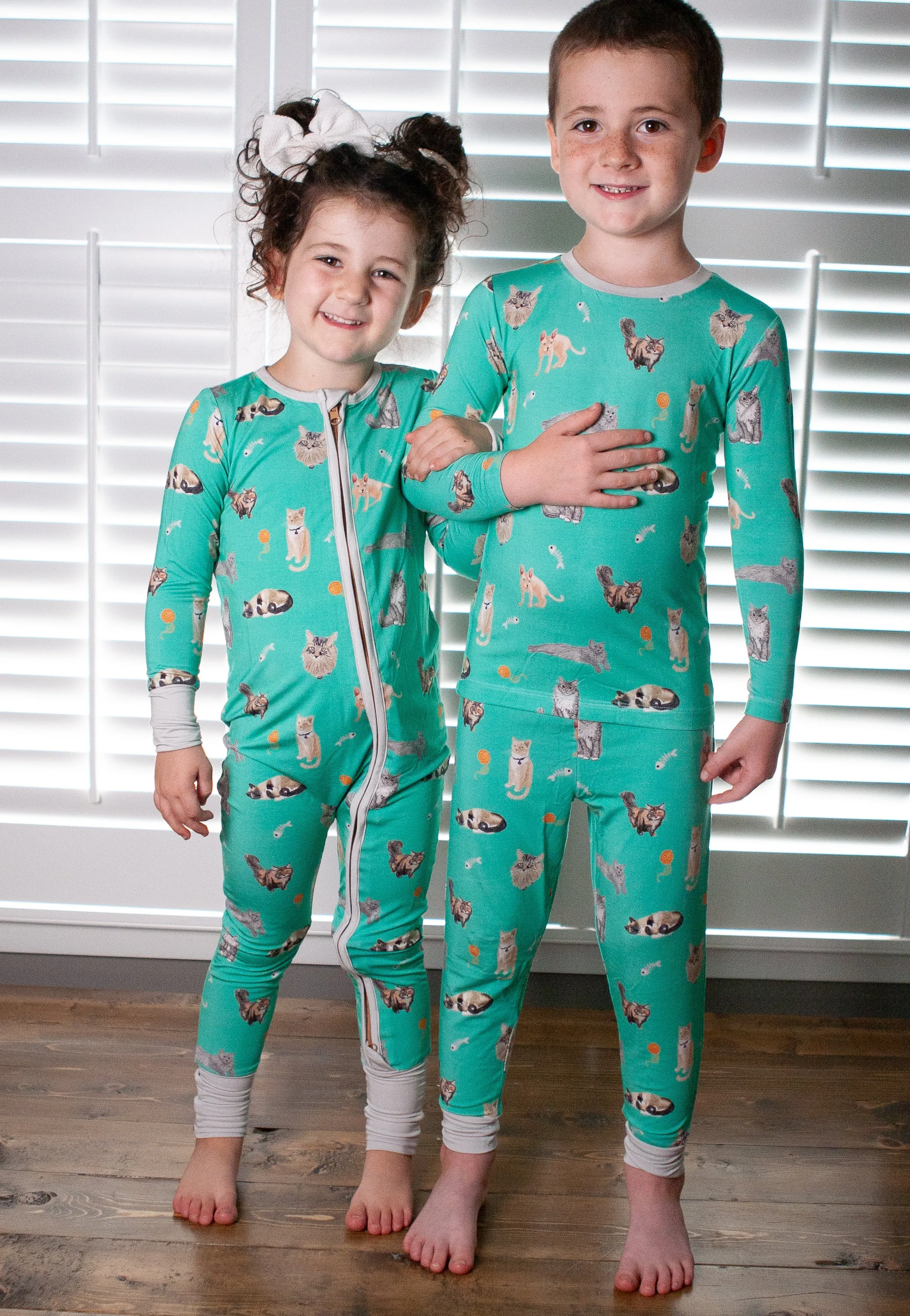 Purr-fectly Cozy Two-Piece Children's Pajamas