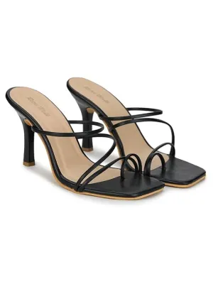 Retro Walk Women Fashion Sling Heels (Size-UK-7) (Color-BLACK)