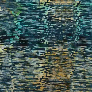 River Walk Batiks by Island Batik HORIZONTAL LINES/BLUE OCEAN