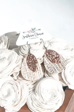 Rose Gold Rain Bitty Layer Earrings