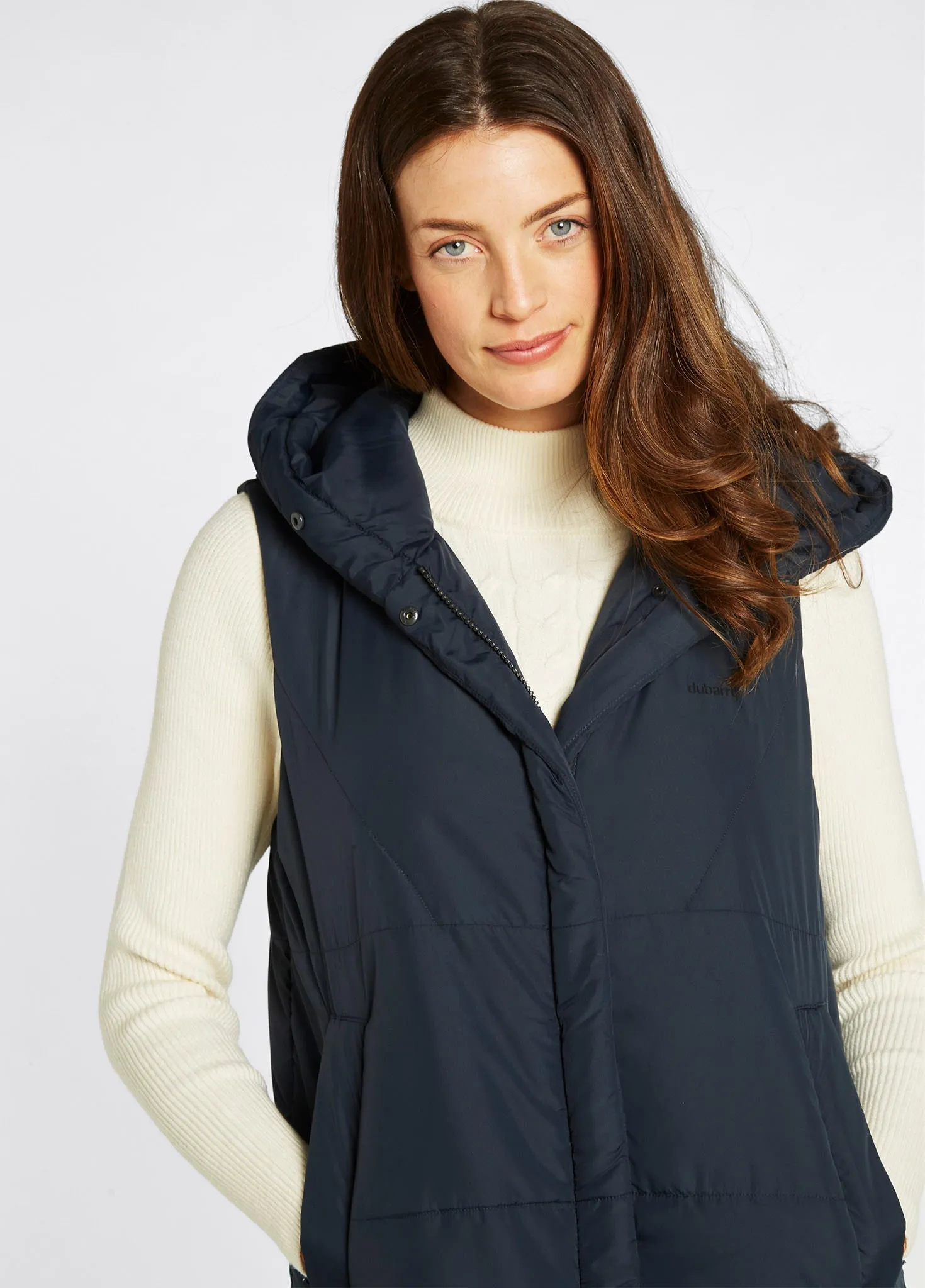 Ryan Women’s Hooded Vest - Navy