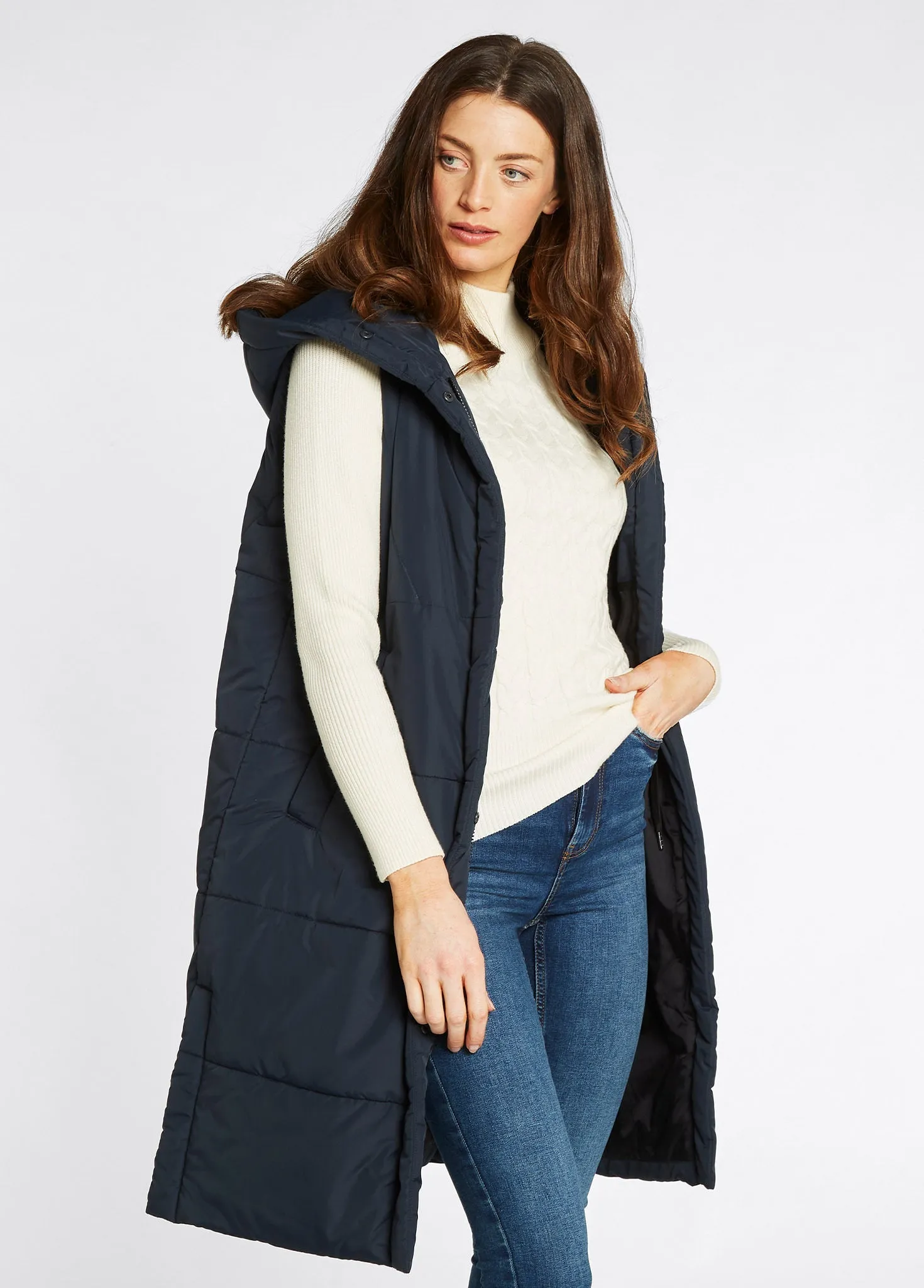 Ryan Women’s Hooded Vest - Navy