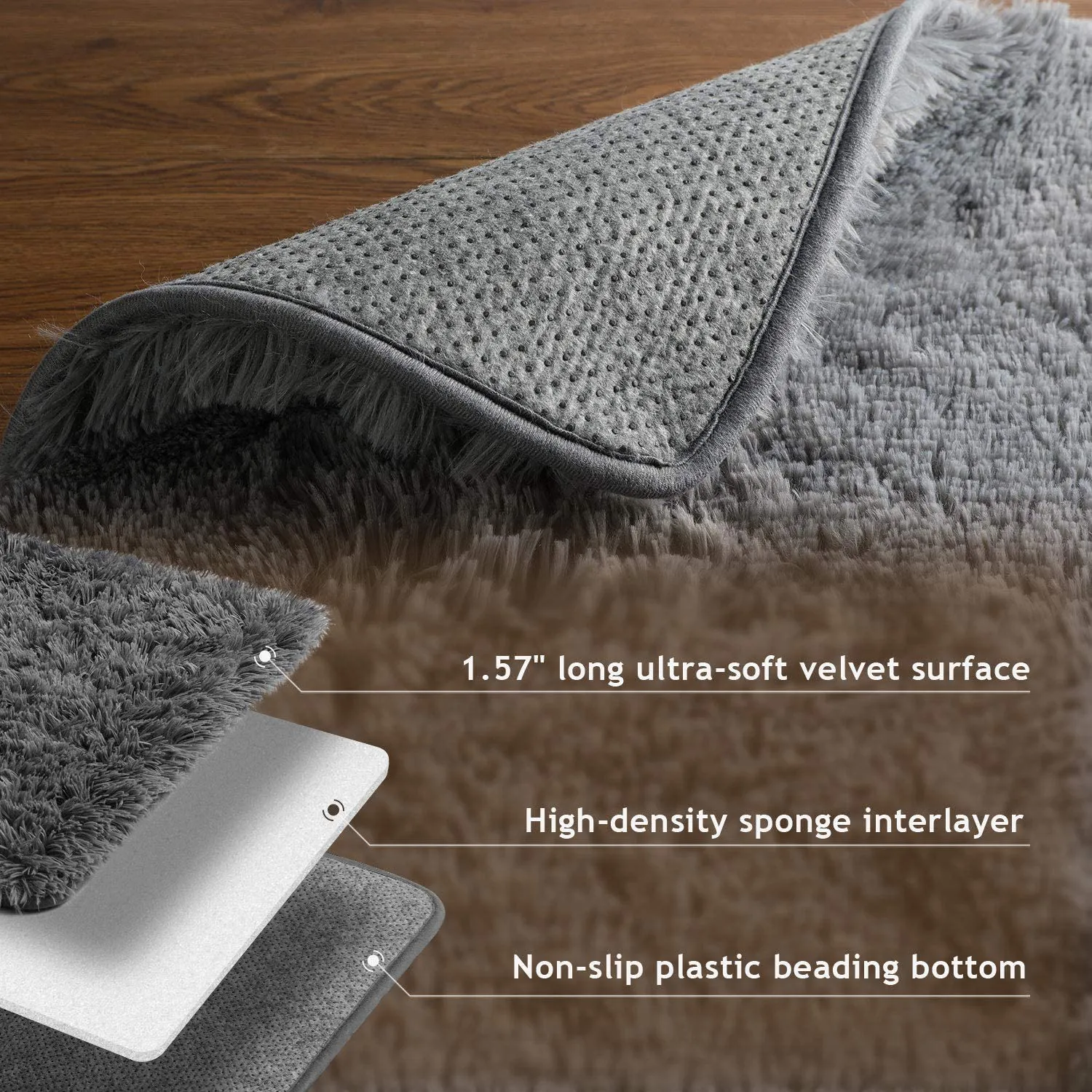 Rynx | Ophanie Rosa Rugs For Bedroom Girls, Children Baby Set Shaggy Fluffy Sweet Shag Fuzzy Soft Room Rug, Plush Bedside Indoor Floor Area Rug For Teenager Dorm Home Decor Aesthetic, Kids Room, 4 X 5.3 Feet