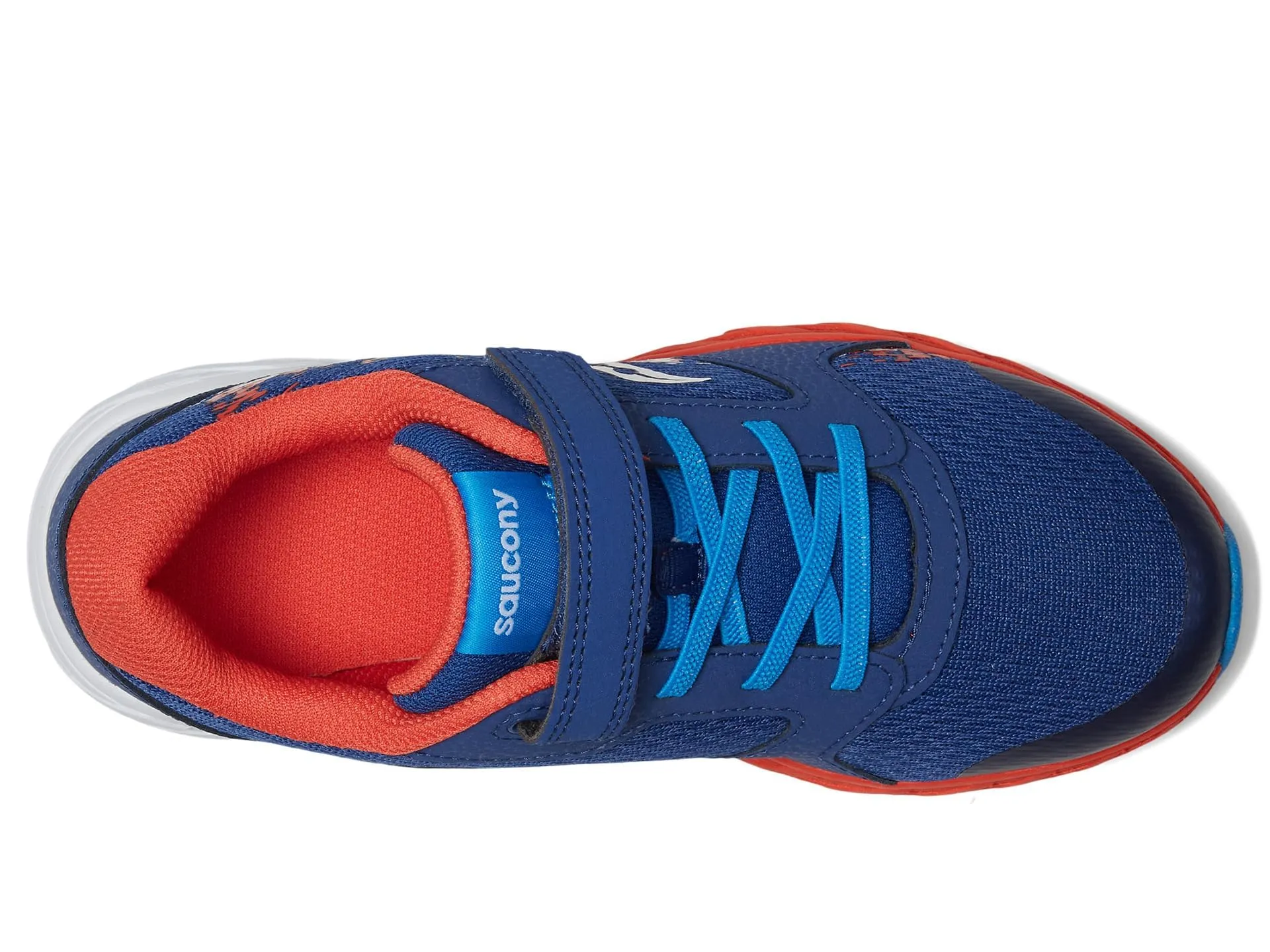 Saucony® Kids Wind A/C 2.0 Sneakers for Kids – Ideal for Playing and Leisure – Leather and Mesh Design Navy/Red/White 11 Little Kid W