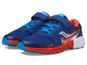 Saucony® Kids Wind A/C 2.0 Sneakers for Kids – Ideal for Playing and Leisure – Leather and Mesh Design Navy/Red/White 11 Little Kid W