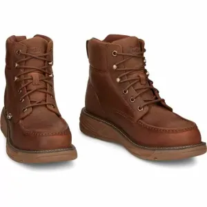 SE471: Men's Justin 6" Lace Up Nano Composite Safety Toe Work Boots