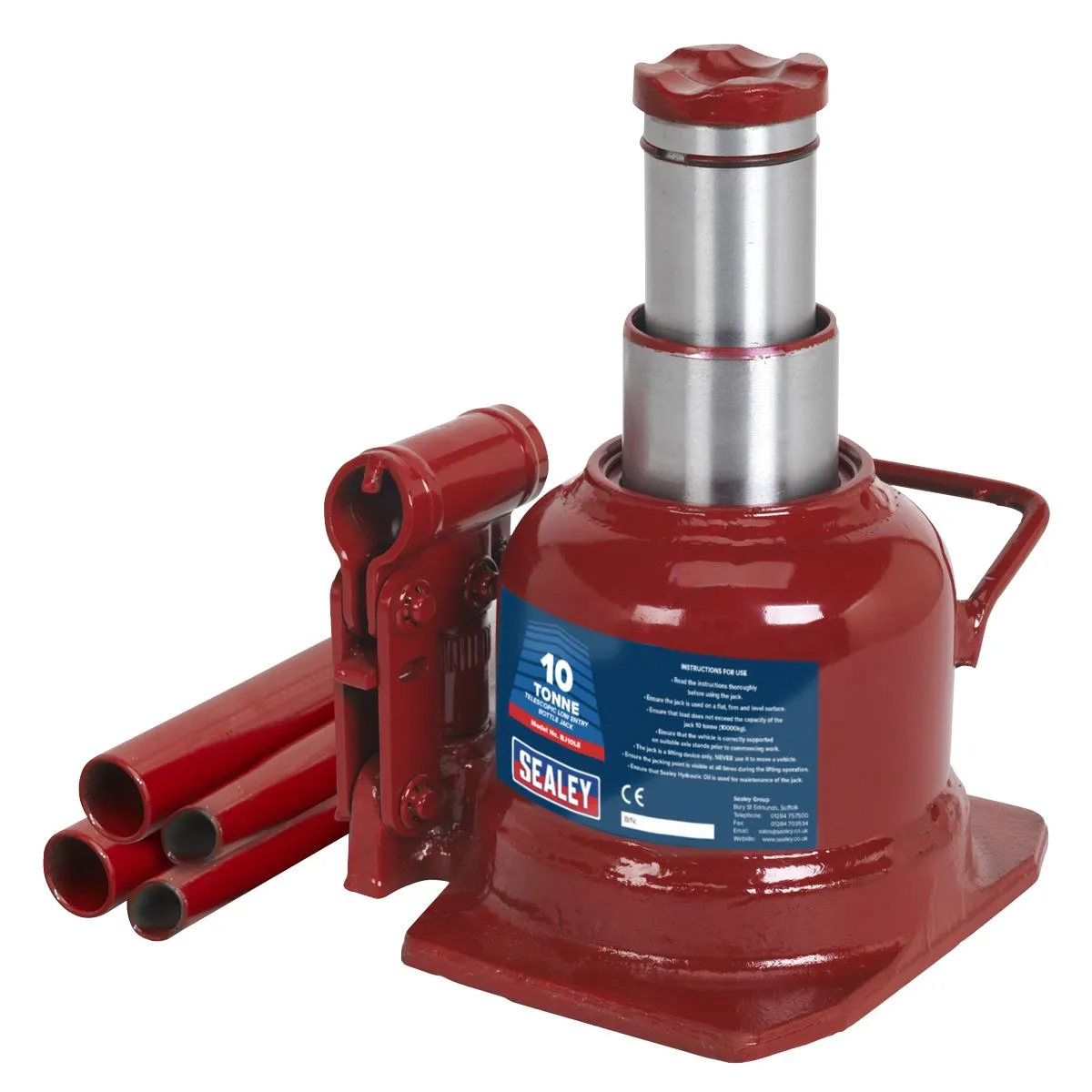 Sealey Low Profile Telescopic Bottle Jack 10 Tonne
